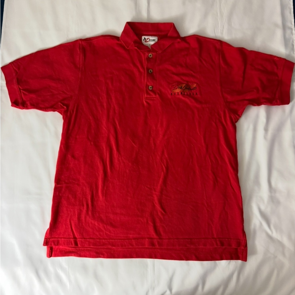 Chase Authentics Dale Earnhardt Budweiser - Short Sleeve Red Polo Shirt